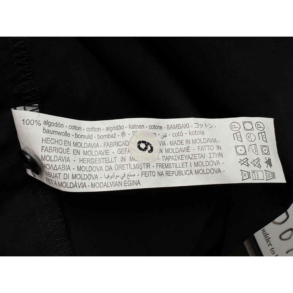 Zara Black Dress 100% Cotton Small Poplin Tiered Whimsigoth Dark Cottagecore - Picture 7 of 9